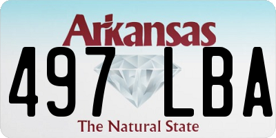 AR license plate 497LBA