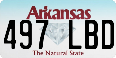 AR license plate 497LBD