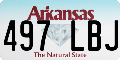 AR license plate 497LBJ