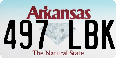 AR license plate 497LBK