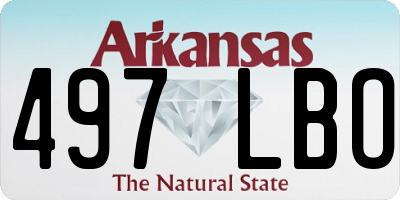 AR license plate 497LBO