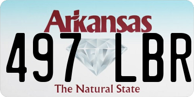 AR license plate 497LBR