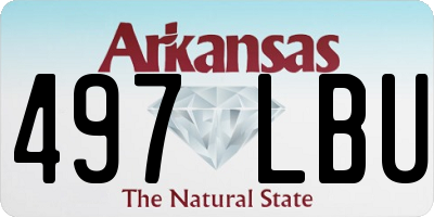 AR license plate 497LBU