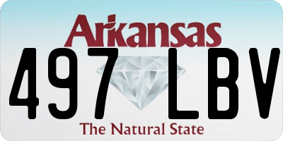 AR license plate 497LBV