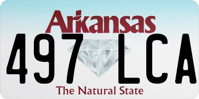 AR license plate 497LCA