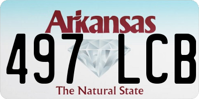 AR license plate 497LCB