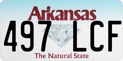 AR license plate 497LCF