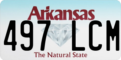 AR license plate 497LCM