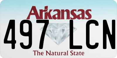 AR license plate 497LCN