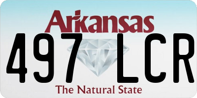 AR license plate 497LCR