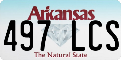 AR license plate 497LCS
