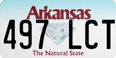 AR license plate 497LCT