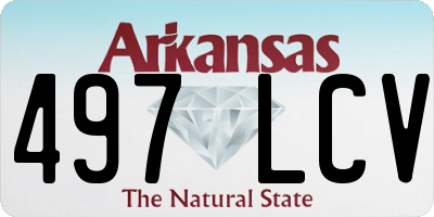 AR license plate 497LCV