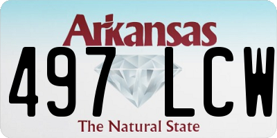 AR license plate 497LCW
