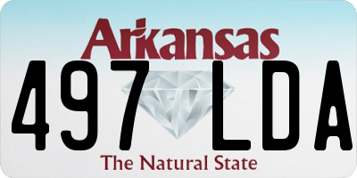 AR license plate 497LDA