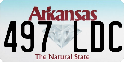 AR license plate 497LDC