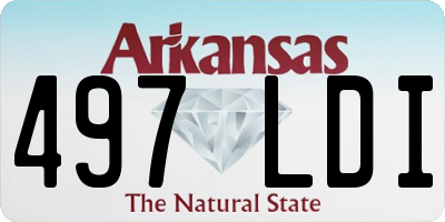 AR license plate 497LDI