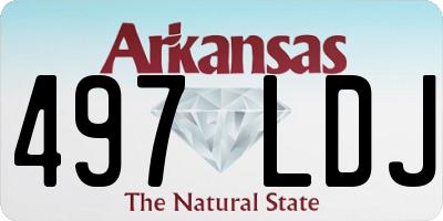 AR license plate 497LDJ