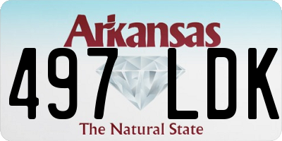 AR license plate 497LDK