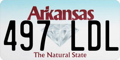 AR license plate 497LDL