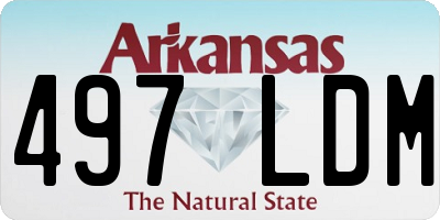 AR license plate 497LDM