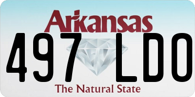 AR license plate 497LDO