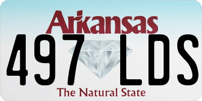 AR license plate 497LDS