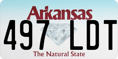 AR license plate 497LDT