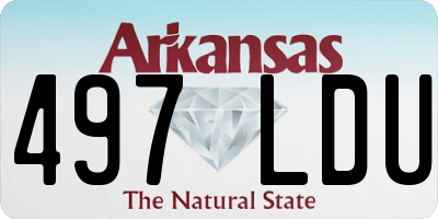 AR license plate 497LDU