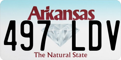 AR license plate 497LDV