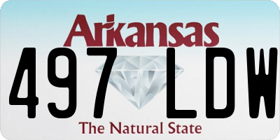 AR license plate 497LDW