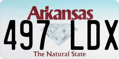 AR license plate 497LDX