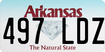 AR license plate 497LDZ