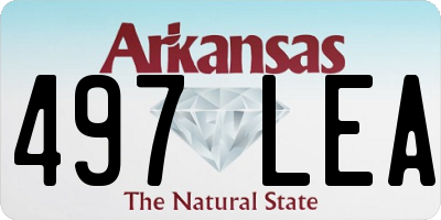 AR license plate 497LEA