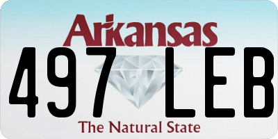 AR license plate 497LEB
