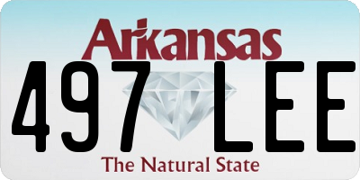 AR license plate 497LEE
