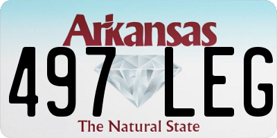 AR license plate 497LEG