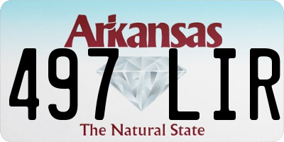 AR license plate 497LIR