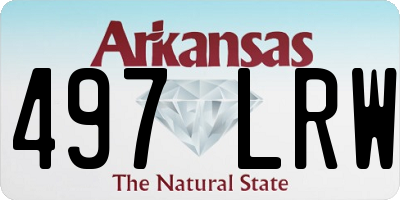 AR license plate 497LRW