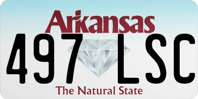 AR license plate 497LSC