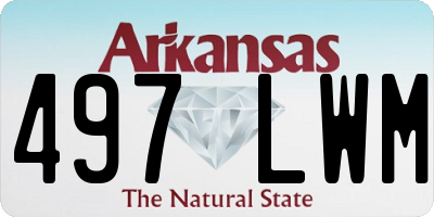 AR license plate 497LWM