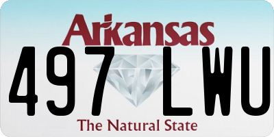 AR license plate 497LWU