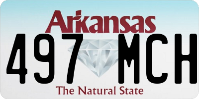 AR license plate 497MCH