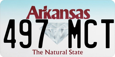 AR license plate 497MCT