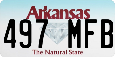 AR license plate 497MFB