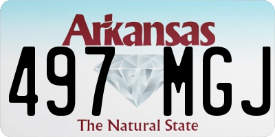 AR license plate 497MGJ