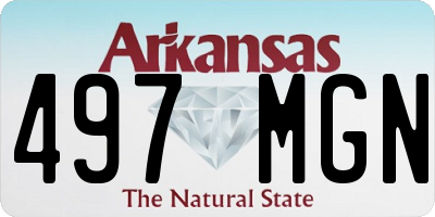 AR license plate 497MGN