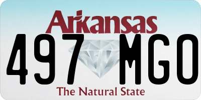 AR license plate 497MGO