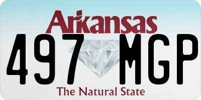 AR license plate 497MGP