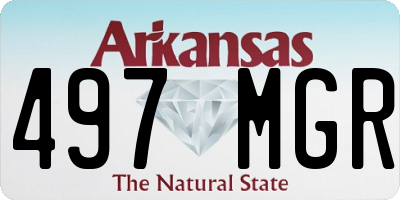 AR license plate 497MGR